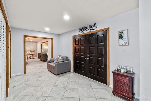 18064 Garrett Rd, Harlingen, TX 78552 - foyer featuring recessed lighting and baseboards