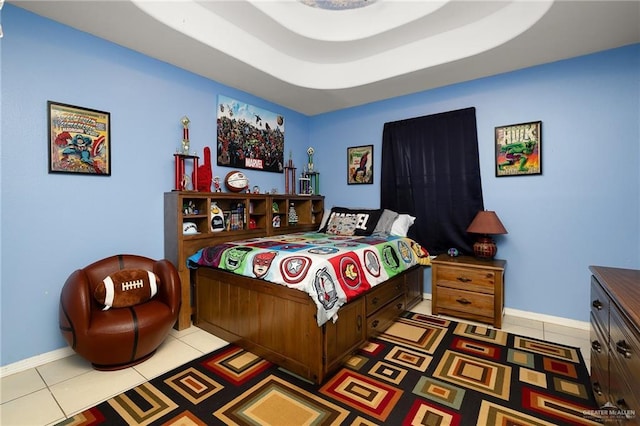 view of tiled bedroom