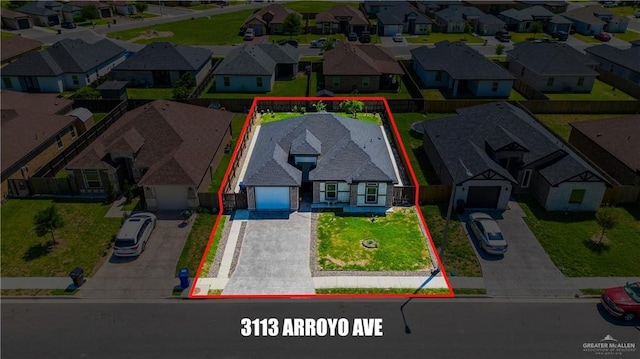 bird's eye view featuring a residential view