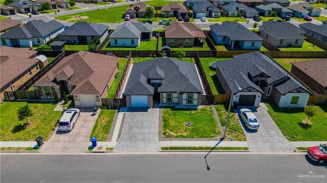 aerial view featuring a residential view