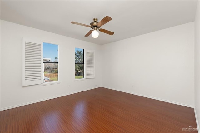2702 Lazy Lake Dr, Harlingen, TX 78550 - unfurnished room with ceiling fan and dark wood finished floors