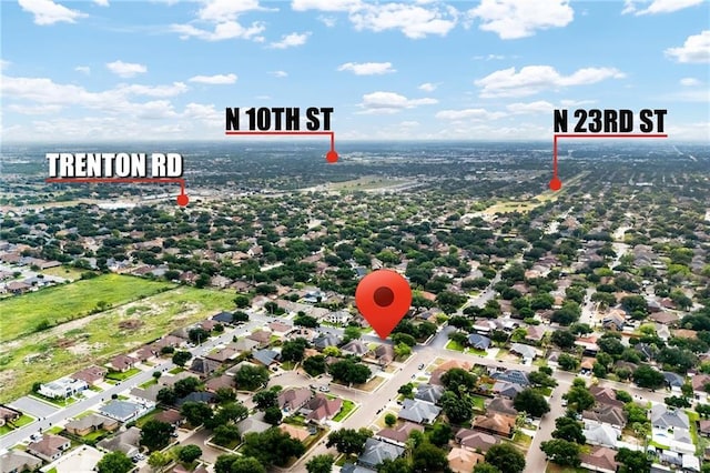 6800 N 35th St, Mcallen, TX 78504 - drone / aerial view featuring a residential view