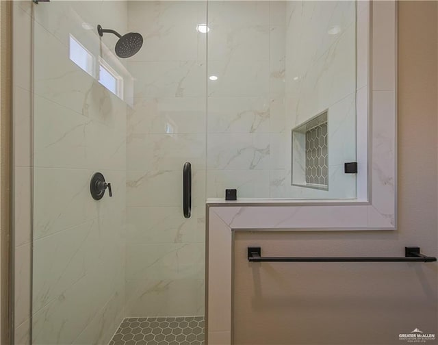 bathroom with walk in shower