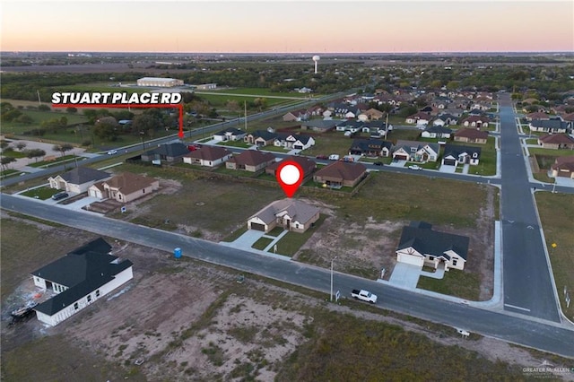 16619 Napper Ln, Harlingen, TX 78552 - aerial view at dusk of a residential view