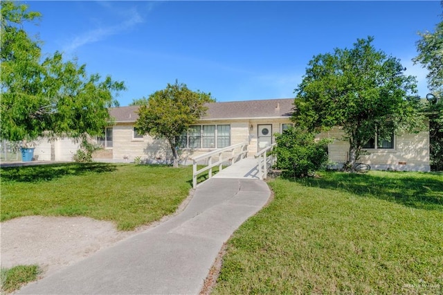 1150 N Bowie St, San Benito, TX 78586 - single story home with a front yard
