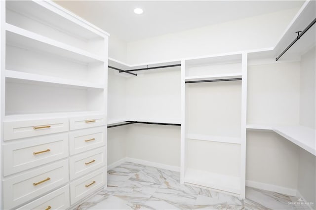 view of walk in closet