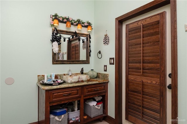 bathroom with vanity