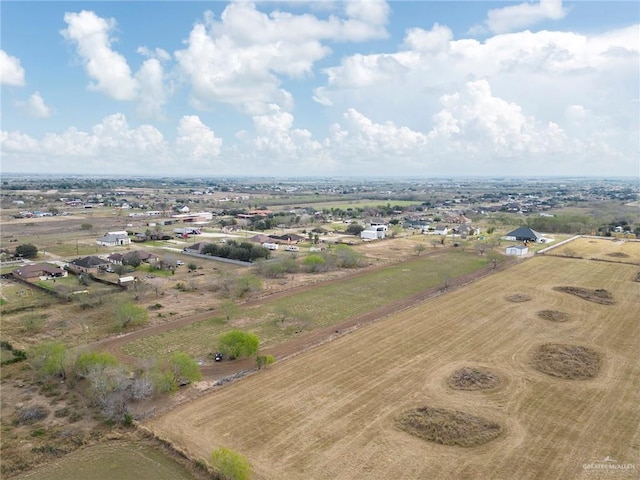 aerial view with a rural view