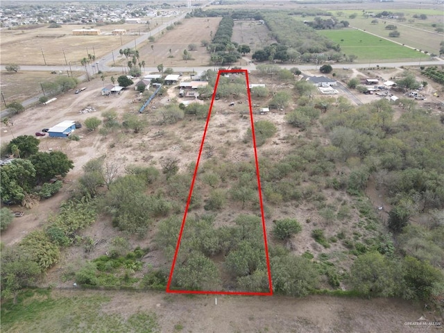 bird's eye view featuring a rural view