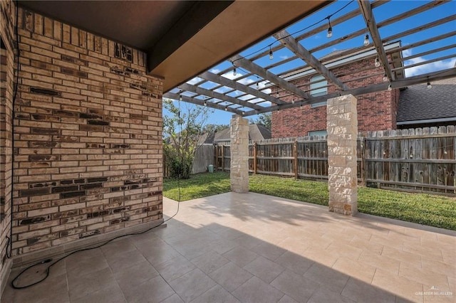 2600 Northgate Ln, Mcallen, TX 78504 - view of patio / terrace featuring a pergola and a fenced backyard