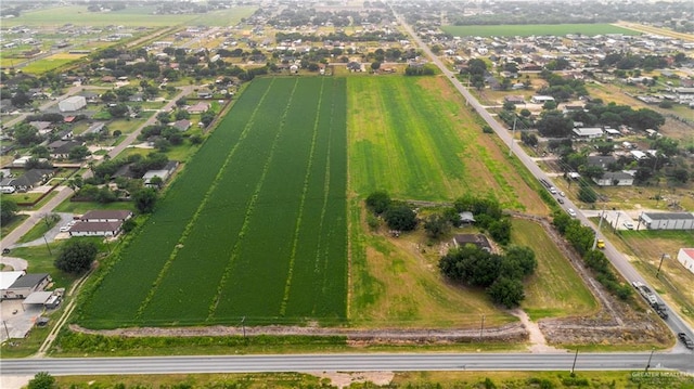 bird's eye view with a rural view