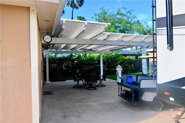 view of parking / parking lot