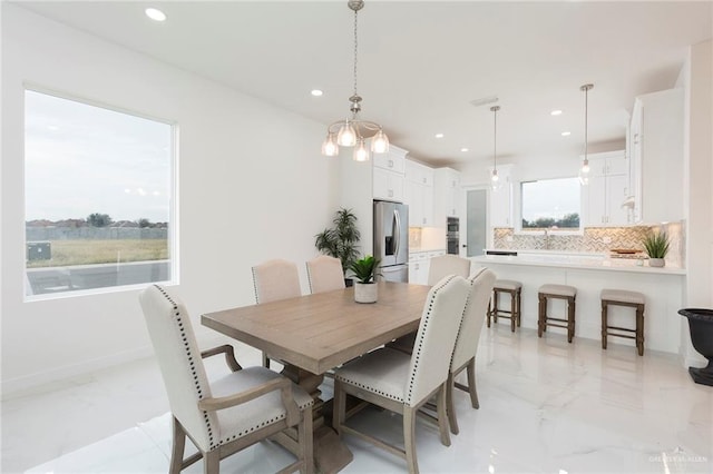 view of dining space