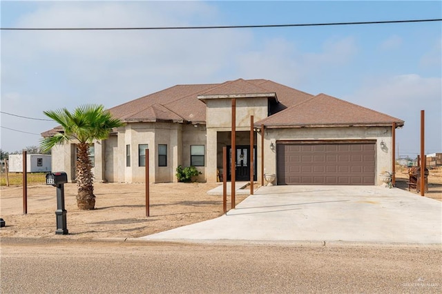 view of front facade with a garage