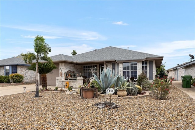 ranch-style home with a garage