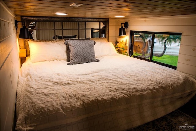 420 N Mayberry Rd, Alton, TX 78573 - bedroom with wood ceiling and access to exterior