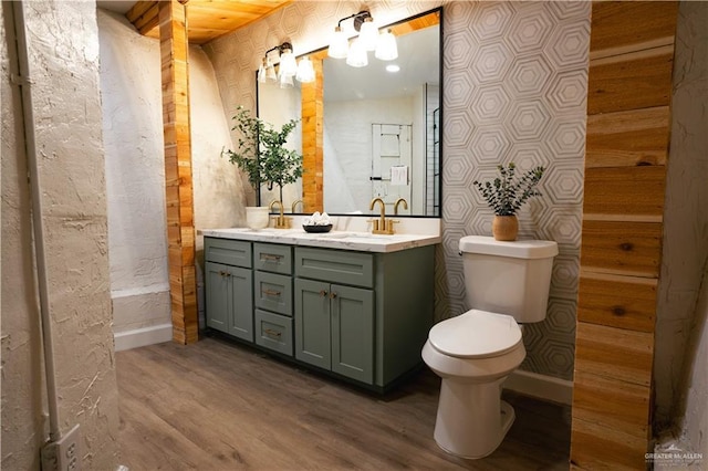420 N Mayberry Rd, Alton, TX 78573 - bathroom with double vanity and wood finished floors
