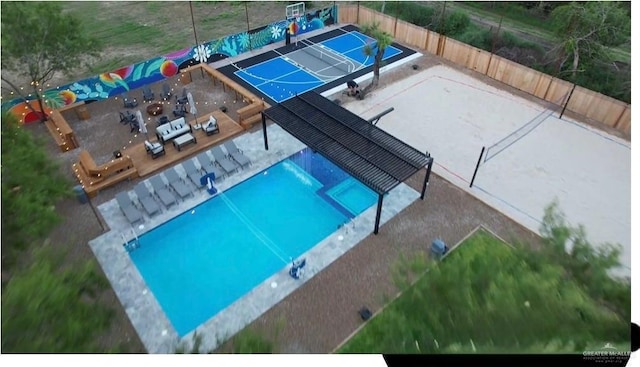 420 N Mayberry Rd, Alton, TX 78573 - view of swimming pool featuring basketball hoop