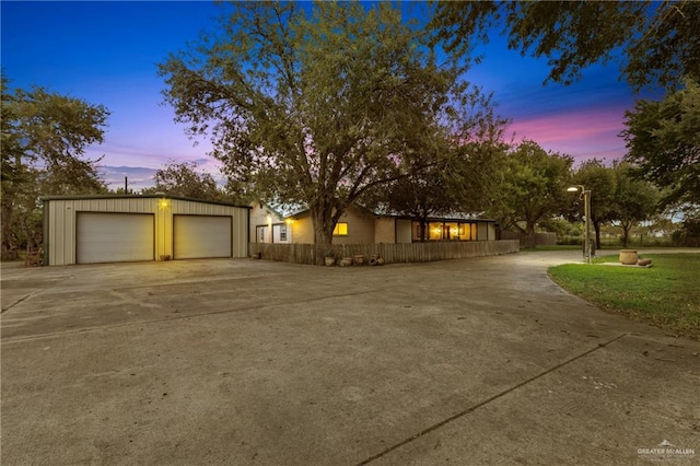 ranch-style house with a garage