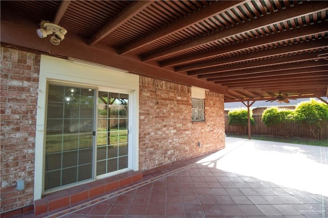 view of patio / terrace with fence