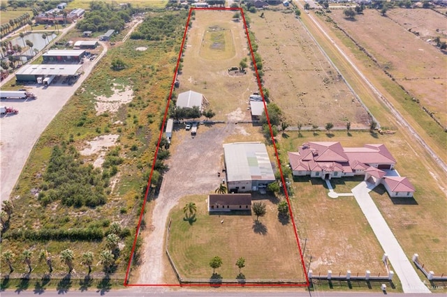 drone / aerial view featuring a rural view