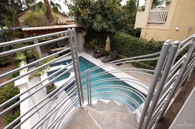 balcony with a jacuzzi