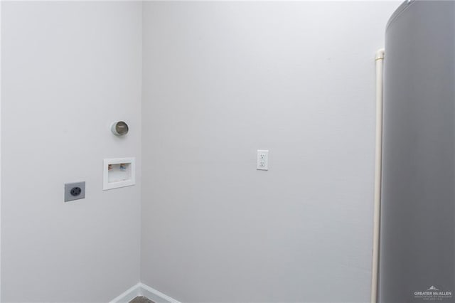 laundry room with washer hookup and hookup for an electric dryer