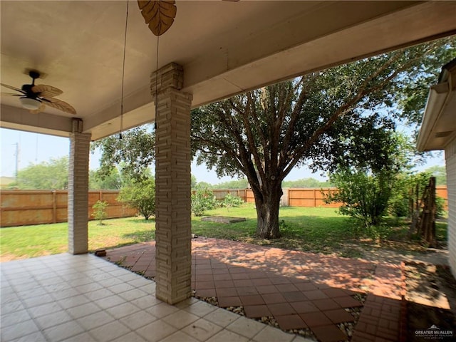 9401 N Fm 1015, Mercedes, TX 78570 - view of patio featuring ceiling fan