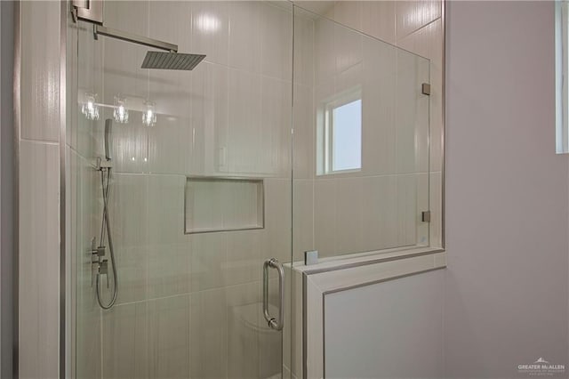 bathroom with an enclosed shower