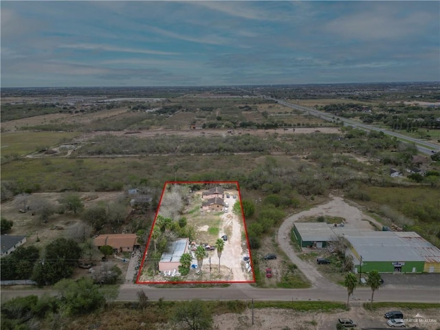 bird's eye view with a rural view