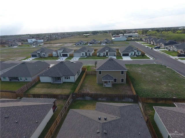 drone / aerial view with a residential view