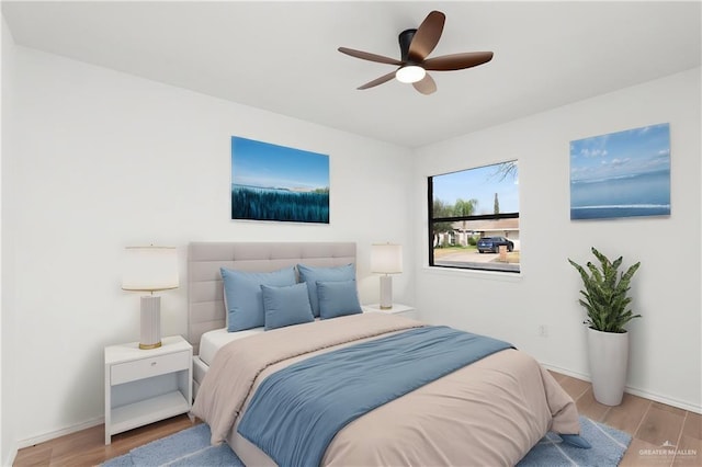 2013 Mynah Ave, Mcallen, TX 78504 - bedroom with ceiling fan, baseboards, and wood finished floors