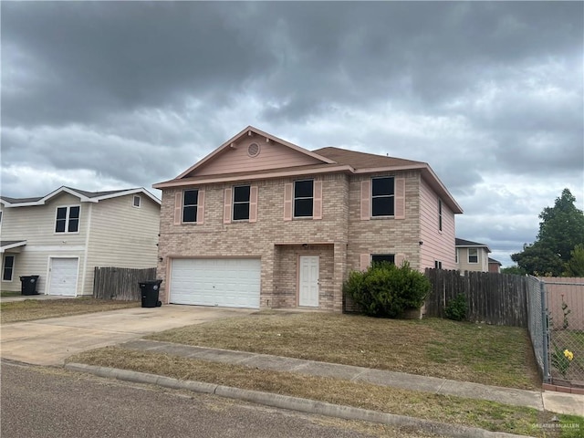 view of front facade with a garage