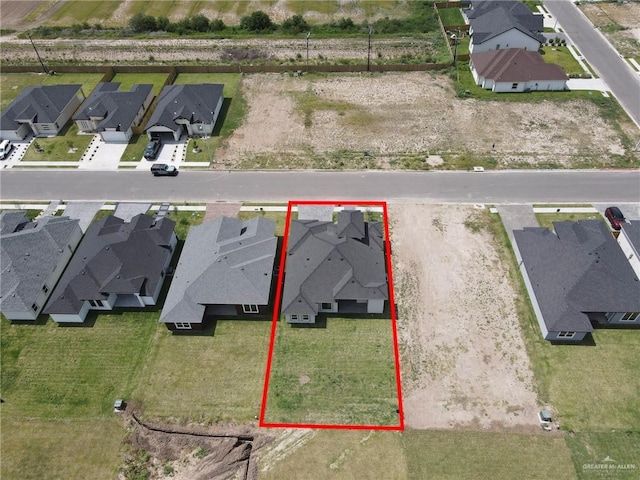 aerial view with a residential view