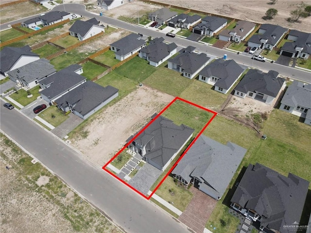 birds eye view of property featuring a residential view
