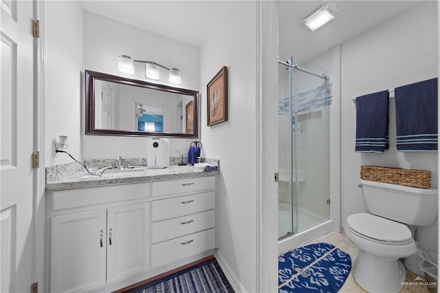 210 W Oleander St Unit B, South Padre Island, TX 78597 - full bath with vanity, a shower stall, and tile patterned floors