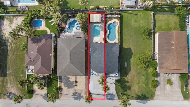 210 W Oleander St Unit B, South Padre Island, TX 78597 - aerial overview of property's location featuring property parcel outlined
