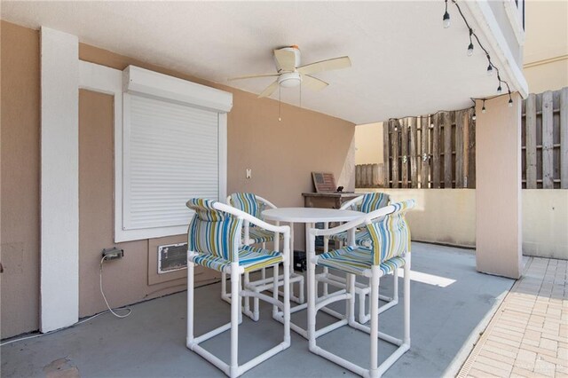 210 W Oleander St Unit B, South Padre Island, TX 78597 - view of patio / terrace featuring ceiling fan and outdoor dining space