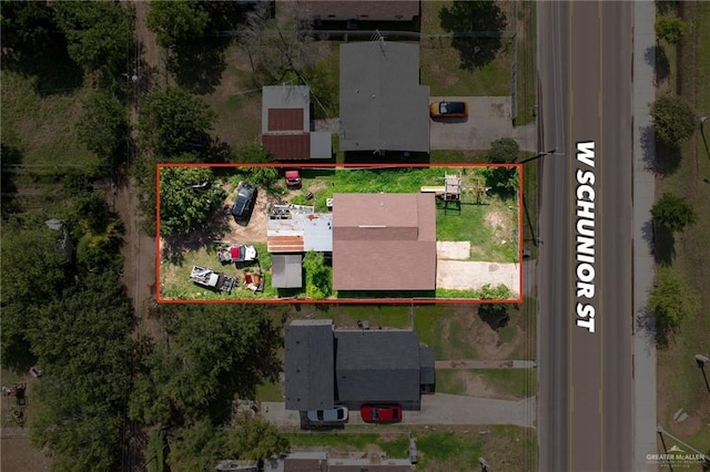 905 W Schunior St, Edinburg, TX 78541 - aerial overview of property's location with property boundaries highlighted