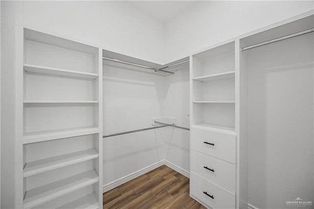 2413 N Woody St, Edinburg, TX 78541 - spacious closet featuring dark wood-style floors