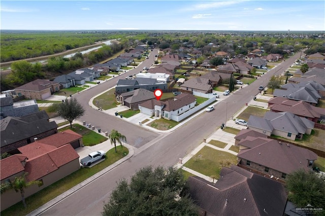 drone / aerial view with a residential view