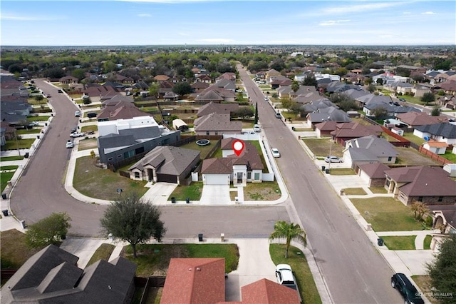 aerial view featuring a residential view