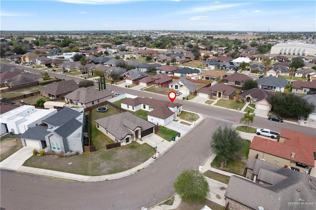 bird's eye view with a residential view