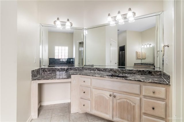 1711 Solar Dr, Mission, TX 78574 - bathroom featuring vanity and tile patterned flooring