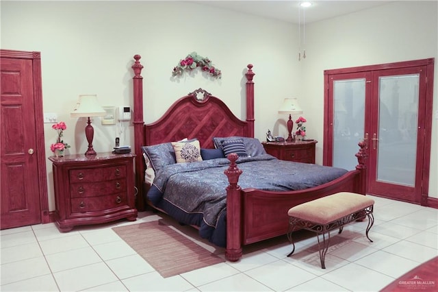 view of tiled bedroom