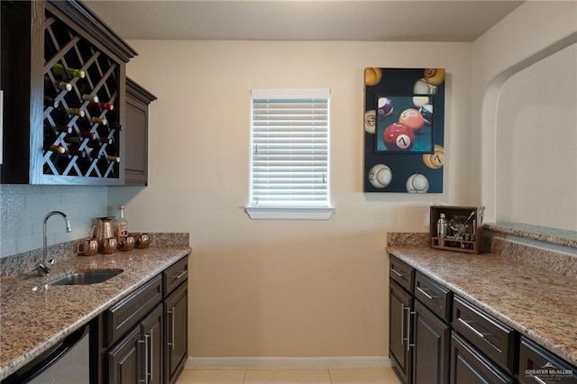 3502 Plantation Grove Blvd, Mission, TX 78572 - indoor wet bar featuring dishwasher and baseboards