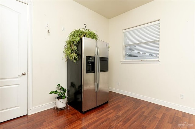 5501 N 8th St, Mcallen, TX 78504 - interior space with baseboards and dark wood-style flooring