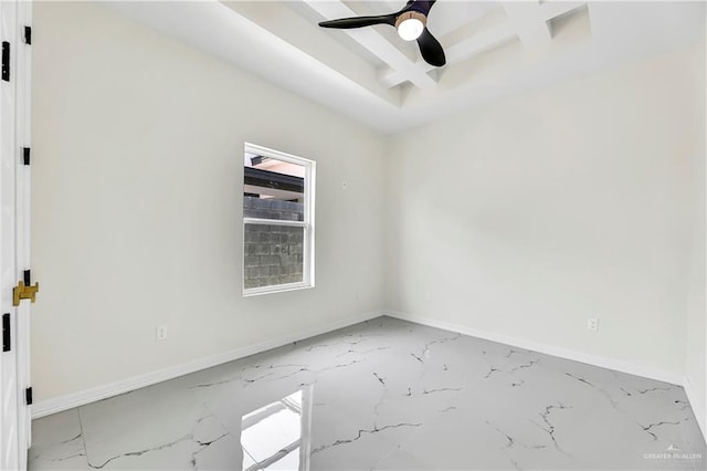 unfurnished room featuring ceiling fan