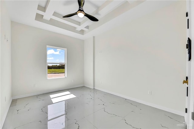 unfurnished room featuring ceiling fan