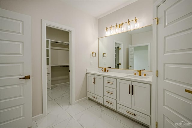 bathroom featuring vanity